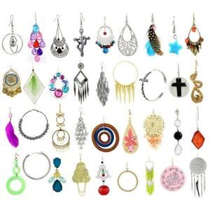 NEW Lot 300 Pcs WHOLESALE Fashion Jewelry Bracelet Earrings Dangle Bangles MIX